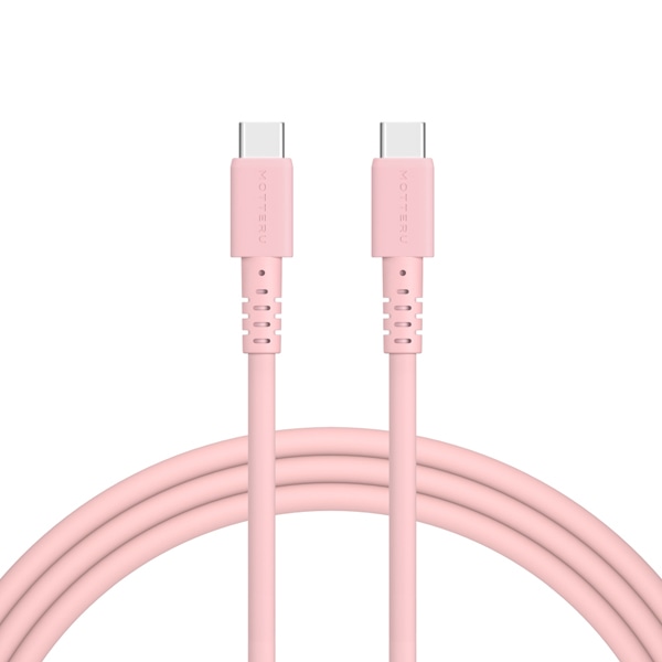 MOTTERU 240W対応 USB-C to USB-C シリコンケーブル 200cm シェルピンク 2年保証