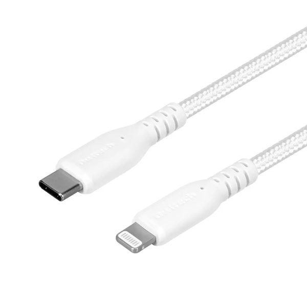 Lightningケーブル/USB Type-C to Lightning/PD60W/MFi認証/やわらか/超タフ/断線に強い/高速充電/データ転送/2m/200cm/ホワイト