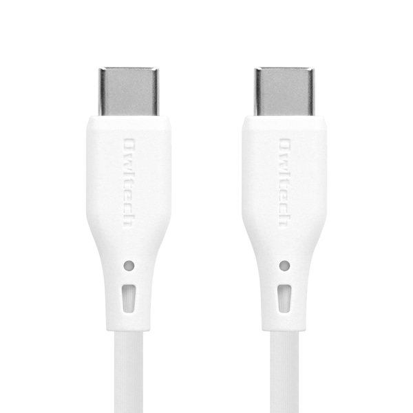 スマホ・タブレット用USBケーブル/USB2.0規格準拠/USB（C-C）/Power Delivery対応/PD60W/データ転送/エコナミクスケーブル/バイオマス素材使用/1.5m/150cm/ホワイト