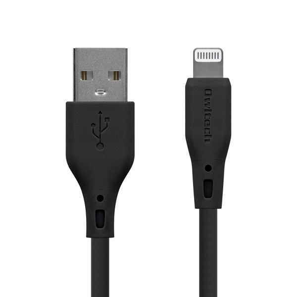Lightningケーブル/USB Type-A to Lightning/MFi認証/エコナミクスケーブル/2.4A出力/バイオマス素材使用/1.5m/150cm/ブラック