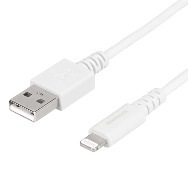 Lightningケーブル/USB Type-A to Lightning/MFi認証/断線に強い/2m/200cm/ホワイト