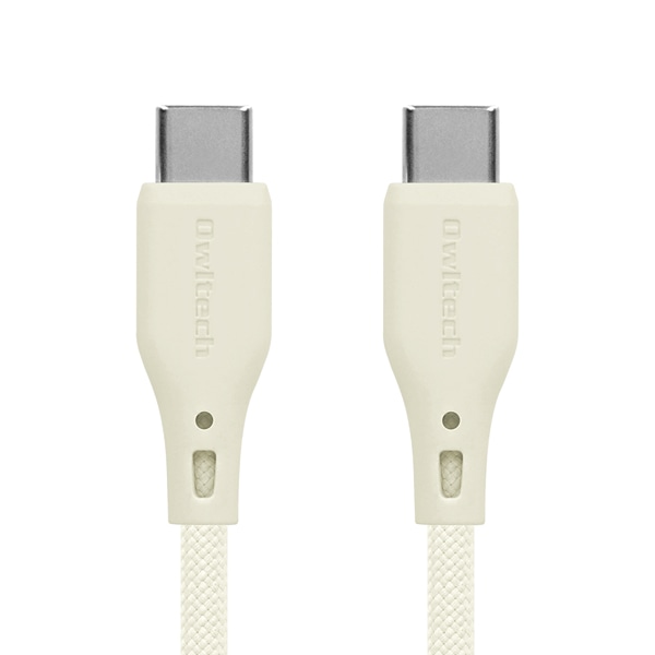 スマホ・タブレット用USBケーブル/USB2.0規格準拠/USB（C-C）/Power Delivery対応/PD60W/データ転送/温度センサー搭載/シリコン/1.5m/150cm/キナリ