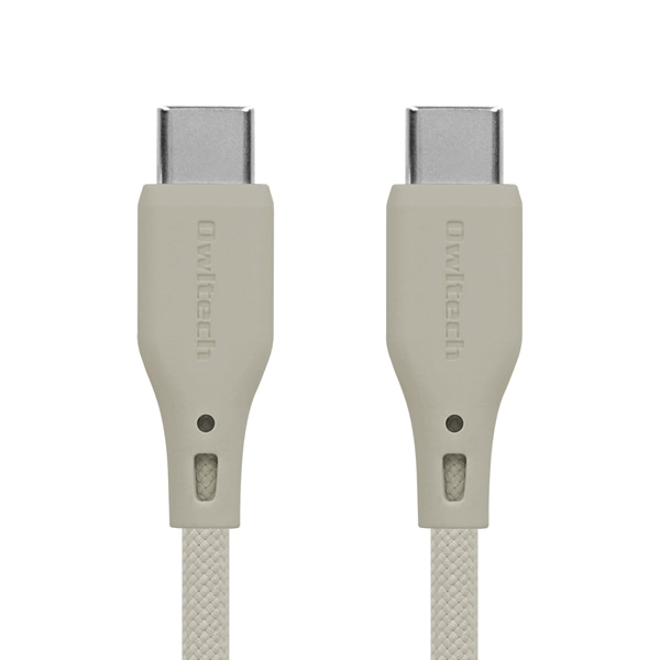スマホ・タブレット用USBケーブル/USB2.0規格準拠/USB（C-C）/Power Delivery対応/PD60W/データ転送/温度センサー搭載/シリコン/1.5m/150cm/ミストグレー