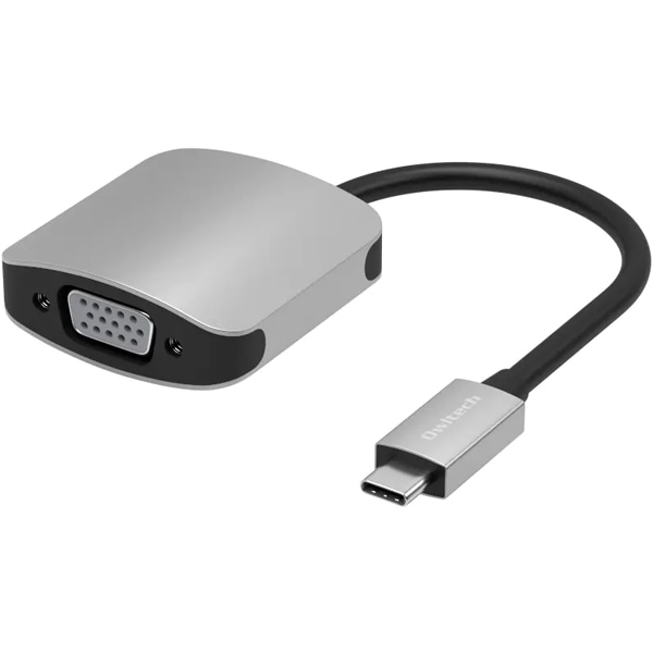 変換アダプター/USBハブ/USB3.2 Gen1対応/PD60W給電ポート付き/2in1/USB Type-C to VGA 変換アダプター/シルバー