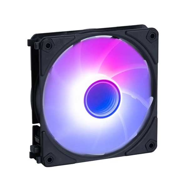 ケーブルレスで直接連結可能ARGB LED内蔵 PCケースファン ブラック 製品サイズ約120(W)×25(D)×120(H)mm