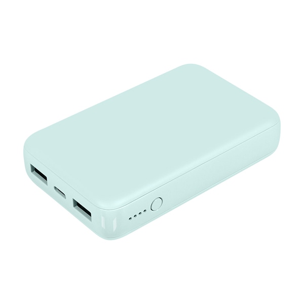 モバイルバッテリー/LPB10012シリーズ/10000mAh/iPhone、iPad、スマートフォン、Bluetoothイヤホン、電子タバコ、各種対応/小型/軽量/アイスミントブルー