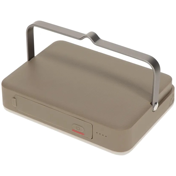 ebiブランド 大光量 LEDランタン PD20W出力対応 大容量24000mAhモバイルバッテリー内蔵 ランプシェード付き グレー 製品サイズ約140(W)×32(D)×104(H)mm