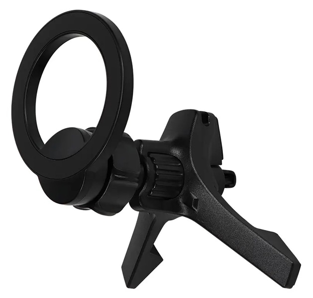 車載ホルダー/スマホホルダー/MagSafe対応iPhone用/エアコンルーバー取り付けタイプ/マグネット式/ブラック