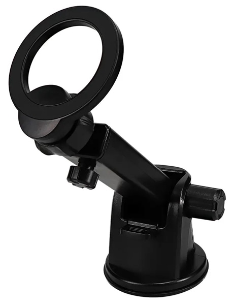 車載ホルダー/スマホホルダー/MagSafe対応iPhone用/強力吸盤タイプ/マグネット式/ブラック