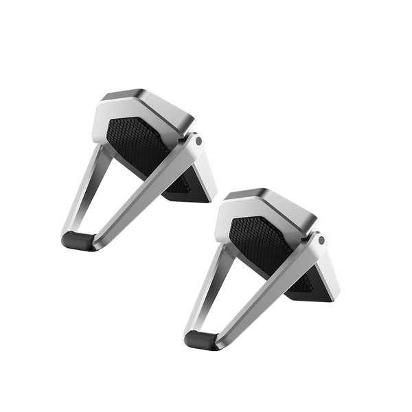 ノートPCスタンド/折りたたみコンパクト/極薄コンパクト/亜鉛合金/滑り止め付属/シルバー