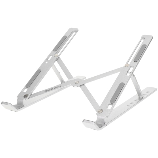 ノートPCスタンド/タブレットスタンド/PCSTD03シリーズ/アルミニウム/6段階調整/折りたたみコンパクト/シルバー