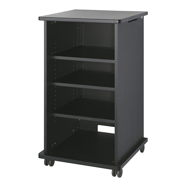 AVキャビネット/ノーマルキャビネット1000タイプ/棚板/60φキャスター/ブラック/扉なし