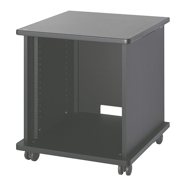 AVキャビネット/EIA11U/60φキャスター/ブラック/扉なし