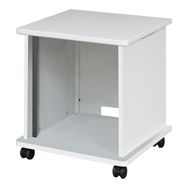 AVキャビネット/EIA11U/60φキャスター/ホワイト/扉なし