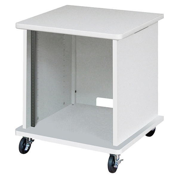 AVキャビネット/EIA11U/100φキャスター/ホワイト/扉なし