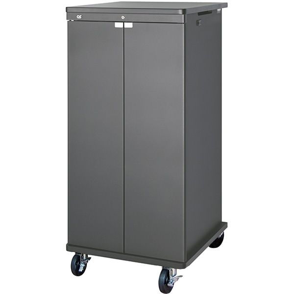 AVキャビネット/EIA23U/100φキャスター/ブラック/木扉