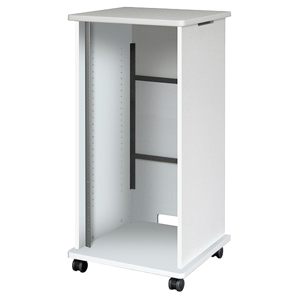 AVキャビネット/EIA23U/60φキャスター/ホワイト/扉なし