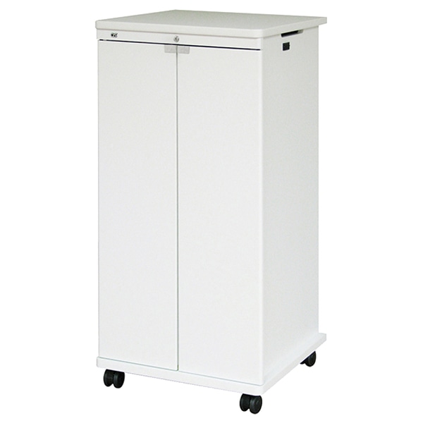 AVキャビネット/EIA23U/60φキャスター/ホワイト/木扉