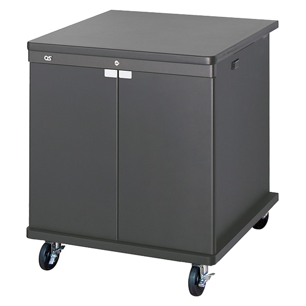 AVキャビネット/ノーマルキャビネット700タイプ/棚板/100φキャスター/ブラック/木扉