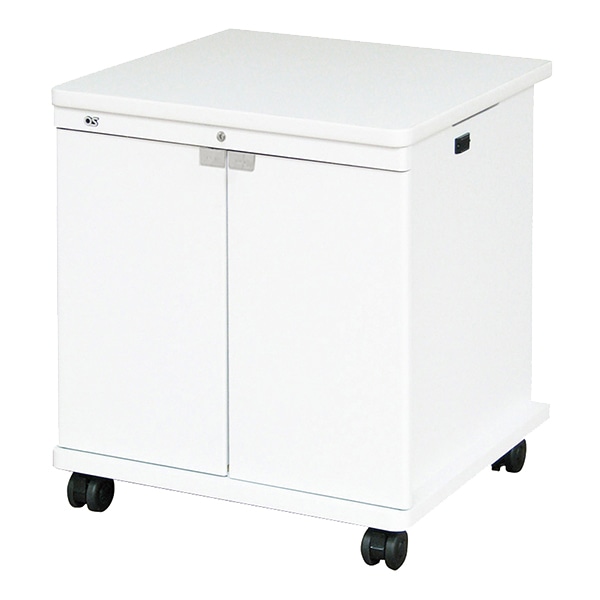 AVキャビネット/ノーマルキャビネット700タイプ/棚板/60φキャスター/ホワイト/木扉