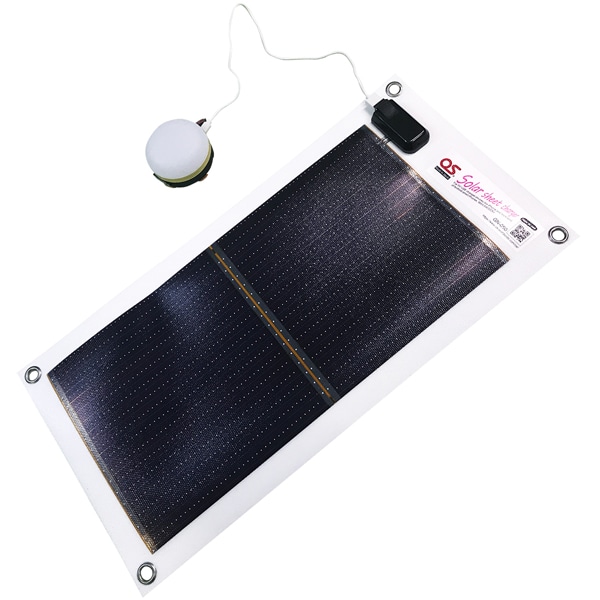 どこでも発電 ソーラーチャージャーセット 5.4Wタイプ/バッテリー1800mAh/LED付