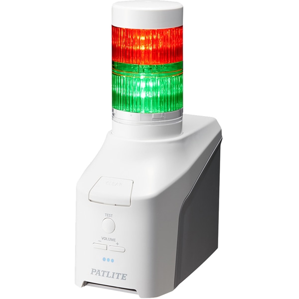 音声対応ネットワーク制御信号灯 直径60mm/2段/赤緑/ACアダプタ付属