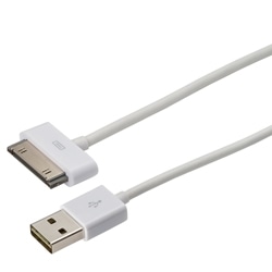 THE FLIPPER USB A（オス） ←→ Dock（オス）ケーブル 白 30cm