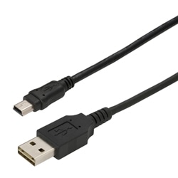 THE FLIPPER USB A（オス） ←→ USB Mini B（オス）ケーブル 黒 50cm