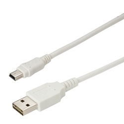 THE FLIPPER USB A（オス） ←→ USB Mini B（オス）ケーブル 白 50cm