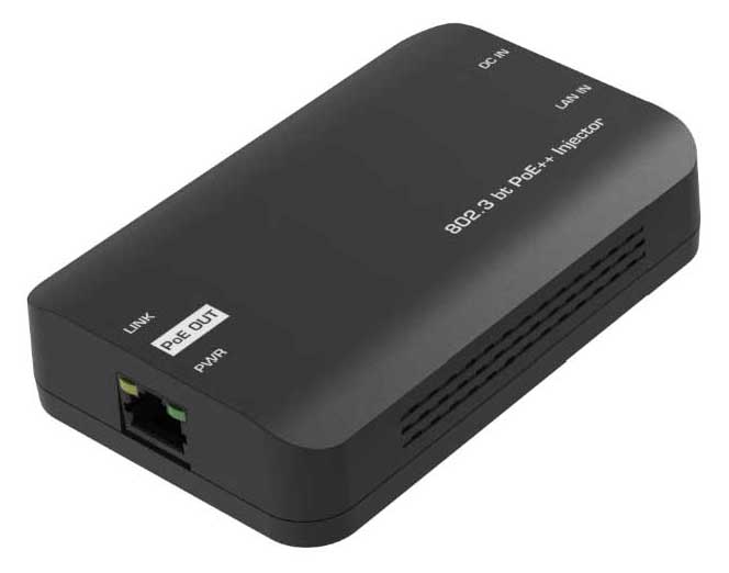 90W出力対応PoEインジェクター （ブラック）