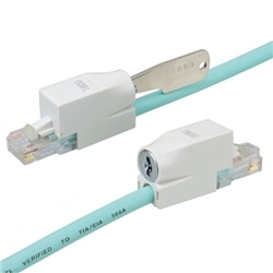 鍵付LANケーブル(3m) グリーン