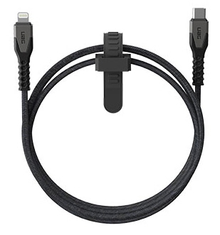 UAG製 KEVLAR CORE USB-C TO LIGHTING POWER CABLE （ブラック/グレイ）
