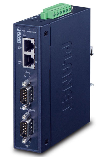 産業用2ポートRS232/RS422/RS485 シリアルデバイスサーバー