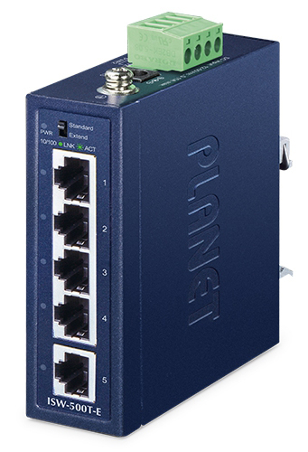 コンパクト産業用 5ポート10/100TX イーサネットスイッチ