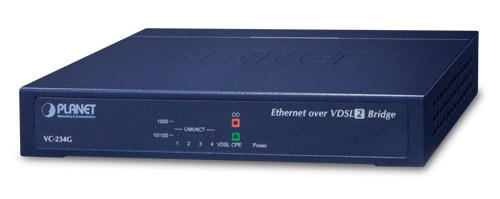 4ポート10/100/1000BASE-T - VDSL2変換ブリッジ 35bプロファイル G.vectoring対応