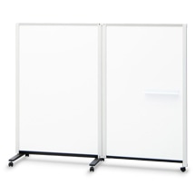 パーティションホワイトボード 両面 2連タイプ（高さ1500mm）/428191