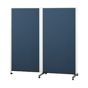 パーティションホワイトボード 片面掲示板 2連タイプ（高さ1800mm）/428382