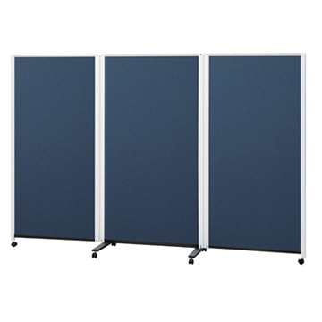 パーティションホワイトボード 片面掲示板 3連タイプ（高さ1800mm）/428383