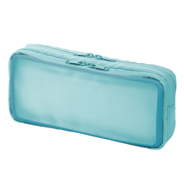 ナカ見え ガジェットポーチL ブルー