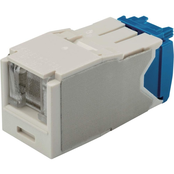 カテゴリ6A モジュラージャック スプリングシャッター付き オフホワイト