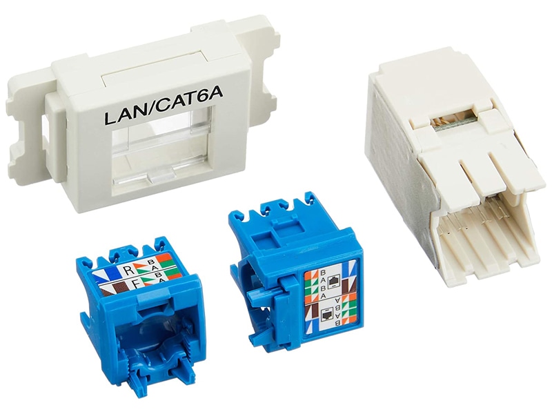カテゴリ6A JISプレート用モジュラージャックキット オフホワイト/透明