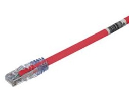 カテゴリ6A UTPパッチコード（LANケーブル）・赤・1m