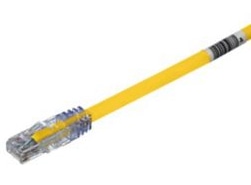 カテゴリ6A UTPパッチコード（LANケーブル）・黄・3m