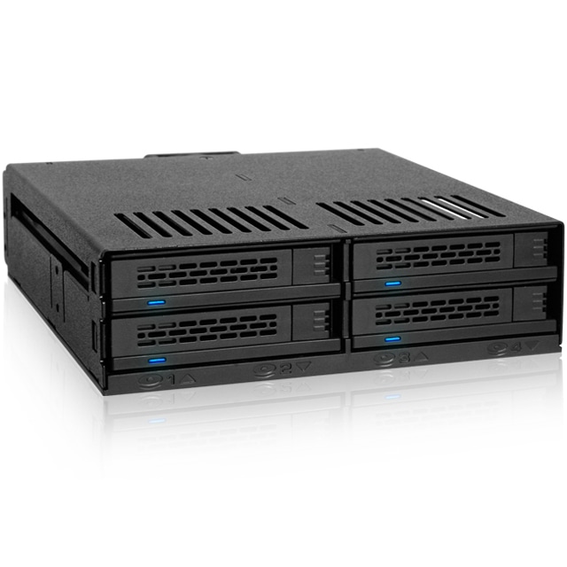 ICYDOCK 2.5インチSAS/SATA HDD/SSDx4台搭載可能モジュールラック 5.25インチベイサイズ