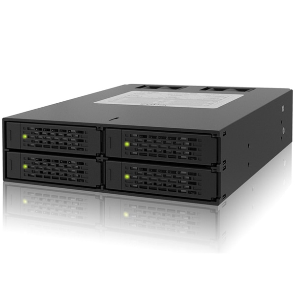 ICYDOCK　4 x 2.5インチSATA / SAS HDD/SSD 搭載用リムーバブルケース　5.25インチベイサイズ