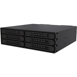 ICYDOCK　6 x 2.5インチSAS / SATA HDD / SSD搭載用リムーバブルケース　5.25インチベイサイズ