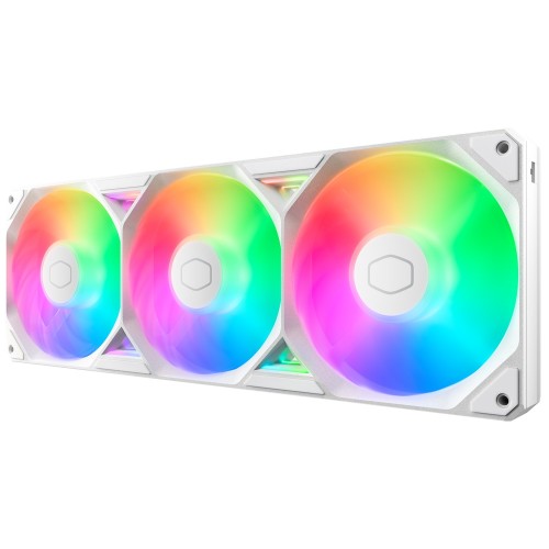 SickleFlow Edge 360 ARGB White Edition/ホワイト/単一フレーム装置設計ケースファン/中空フレーム構造/簡単な取り付け/ARGB照明/ループダイナミックベアリング