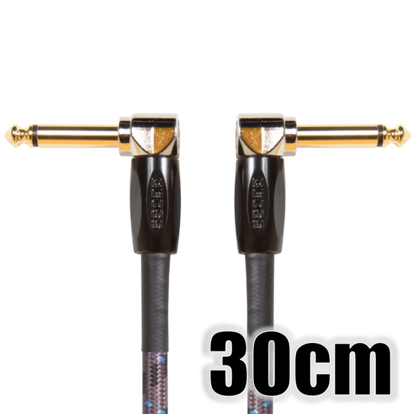 ギター・ケーブル/30cm/TSフォン-TSフォン/両L字型