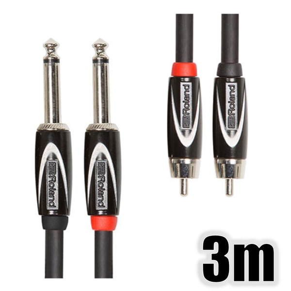 オーディオケーブル/3m/RCAピン×2-TSフォン×2