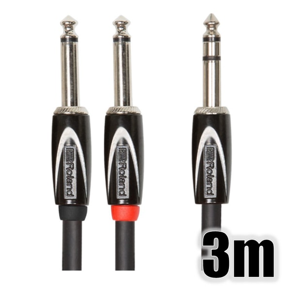 オーディオケーブル/3m/TSフォン×2-TRSフォン